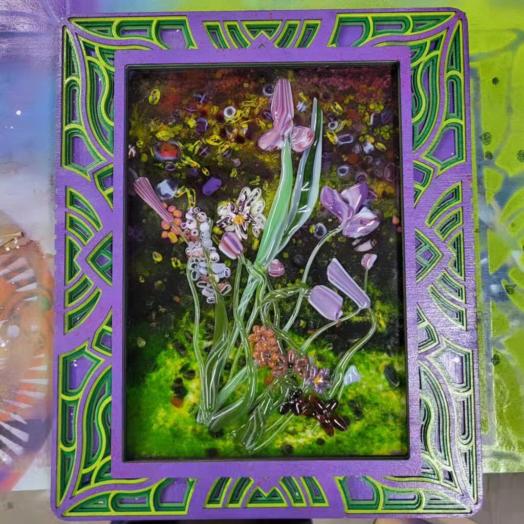 Custom Frames 3 Custom Glass piece framed by 789 Custom Designs