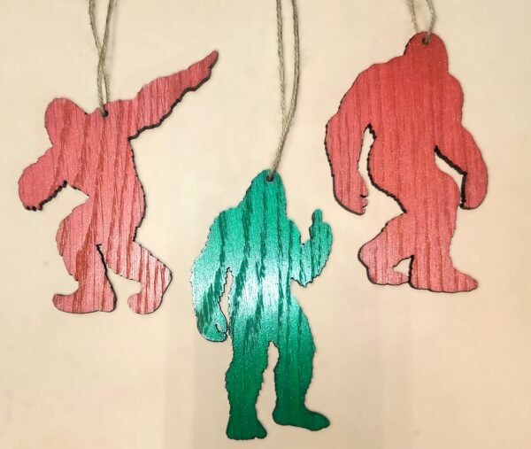 Painted Sasquatch Ornament Set
