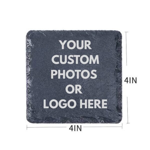 Custom Engraved Slate Coaster Set